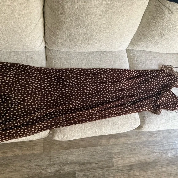 Zara Ruffled Polka Dot Dress - Picture 2 of 3